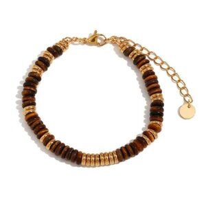 Brown Beaded Bracelet Q19
